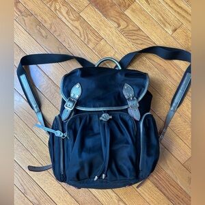 MZ Wallace black backpack with silver accents.  Used minimally